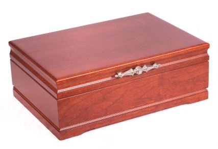 Vintage cherry wood jewelry box